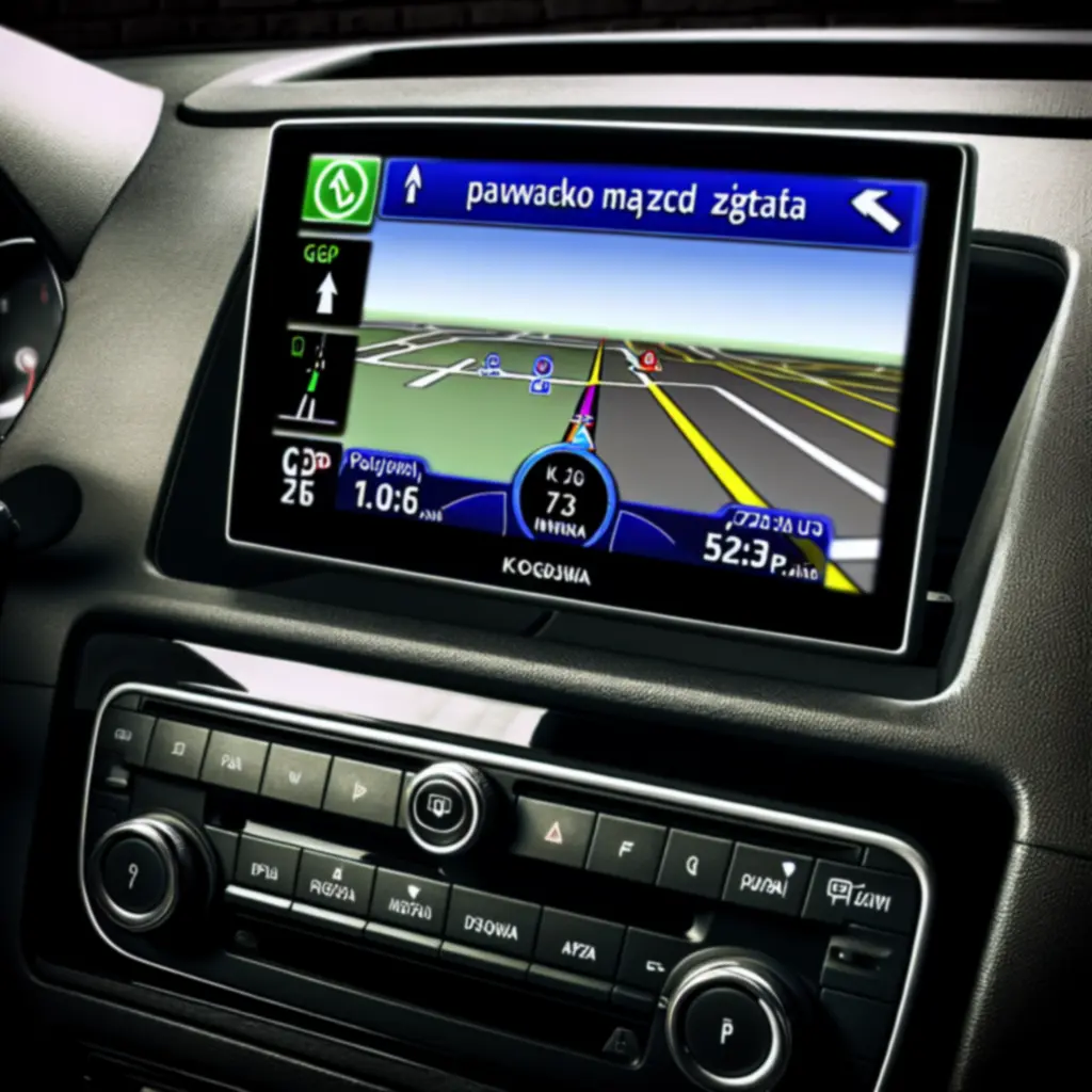Samochodowa nawigacja GPS z mapą Polski