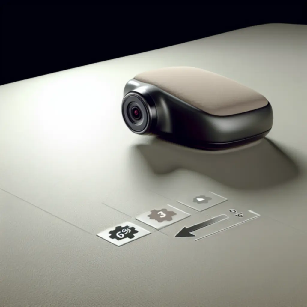 Nowoczesne akcesorium samochodowe na tle kokpitu