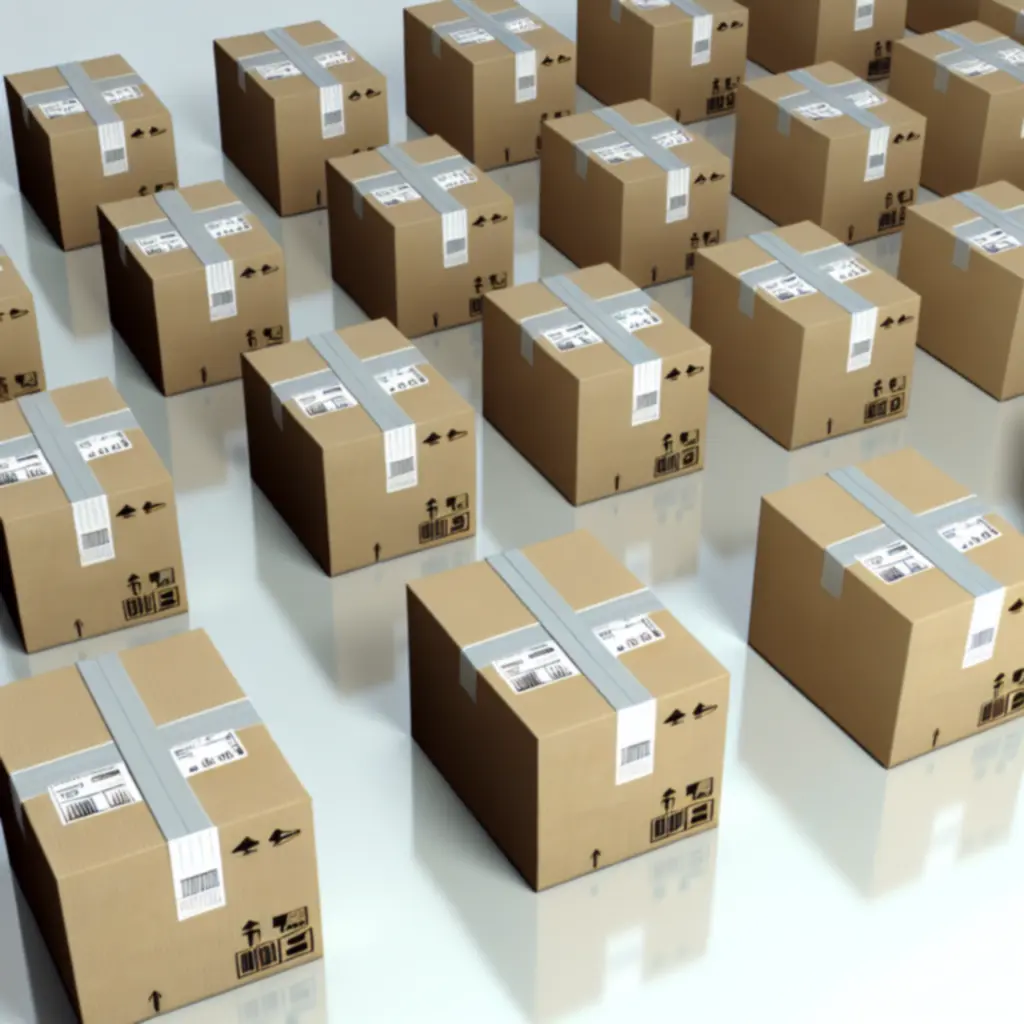 Solidnie zapakowane kartony przygotowane do wysyłki